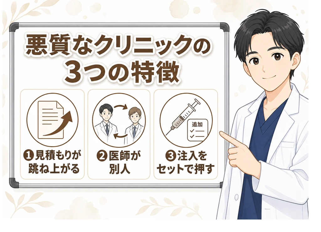 悪質なクリニックの3つの特徴
